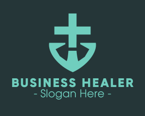 Doctor's Medical Cross Anchor logo