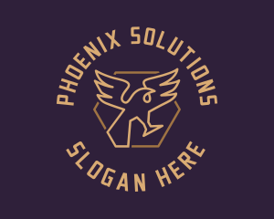 Eagle Hexagon Emblem logo design