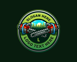 Arborist Chainsaw Logging Logo