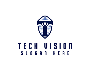 Eye Vision Letter T logo design