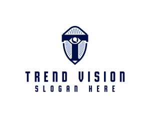 Eye Vision Letter T logo design