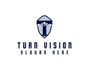 Eye Vision Letter T logo design