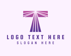 Modern Purple Letter T logo