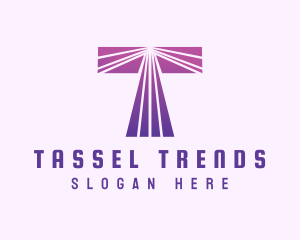 Modern Purple Letter T logo design