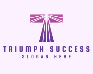 Modern Purple Letter T logo design