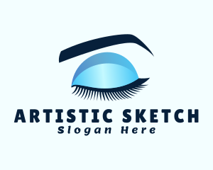 Eyeliner Makeup Artist logo design