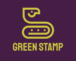 Green Snake Paperclip logo design