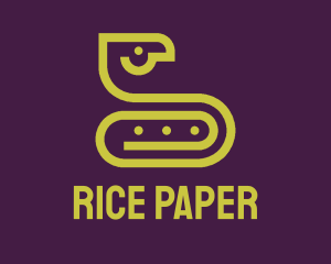 Green Snake Paperclip logo design