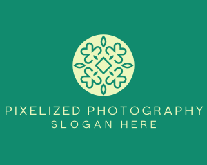 Heart Flower Leaf logo design