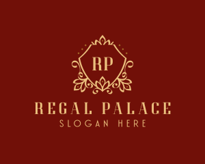 Floral Regal Shield logo design