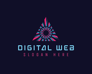 Digital Technology Triangle logo design