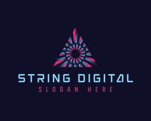 Digital Technology Triangle logo design