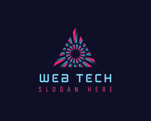 Digital Technology Triangle logo design