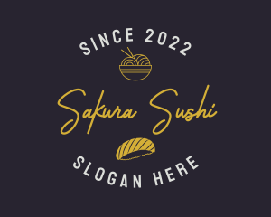 Sushi Ramen Restaurant logo design