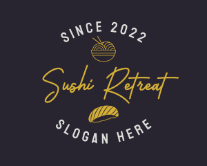 Sushi Ramen Restaurant logo design