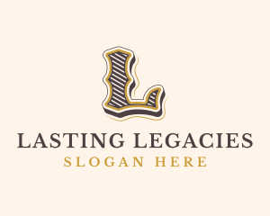 Antique Retro Restaurant Letter L logo design