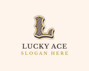 Antique Retro Restaurant Letter L logo design