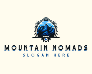 India Mountain Peak logo design