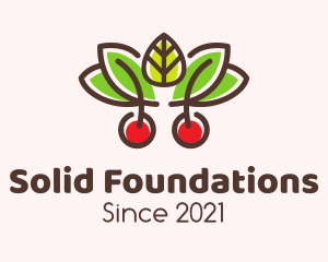 Cherry Fruit Leaves logo