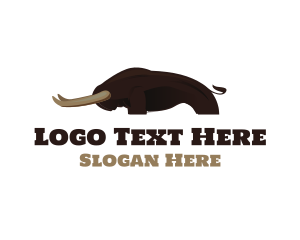 Brown Bison Horns logo