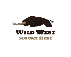 Brown Bison Horns logo design