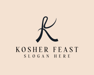 Fashion Designer Signature  Letter K logo design