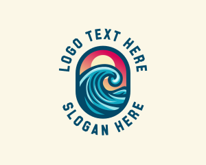Resort Seaside Wave Logo