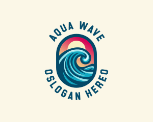 Resort Seaside Wave logo design