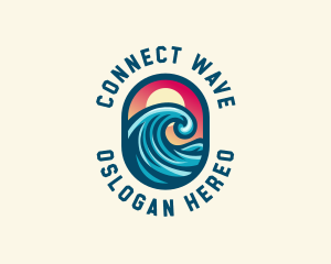 Resort Seaside Wave logo design