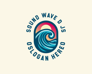 Resort Seaside Wave logo design