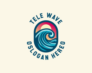 Resort Seaside Wave logo design