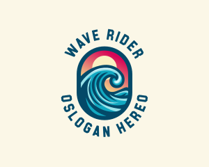 Resort Seaside Wave logo design