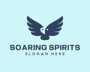 Blue Flying Owl  logo