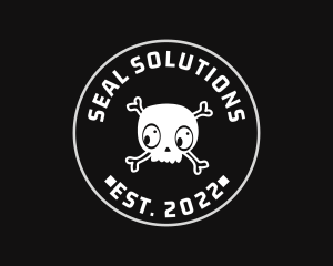 Halloween Skull Seal  logo