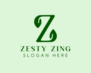 Natural Eco Letter Z logo design