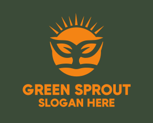 Orange Sprout Sun logo design