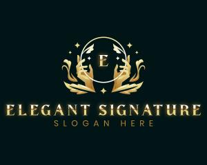 Luxury Hand Massage Wellness logo design