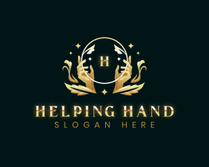 Luxury Hand Massage Wellness logo design