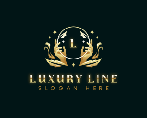 Luxury Hand Massage Wellness logo design