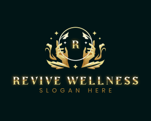 Luxury Hand Massage Wellness logo design