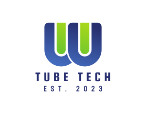 Lab Test Tube Letter W  logo