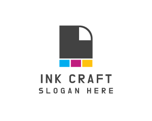 Ink Paper Printer logo design