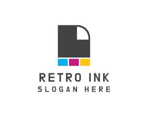 Ink Paper Printer logo design