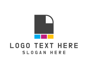 Paper - Ink Paper Printer logo design