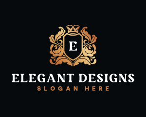 Regal Wreath Crown logo design