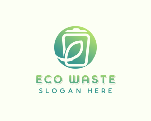 Trash Eco Waste Bin logo design