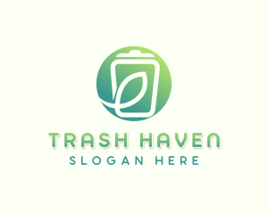 Trash Eco Waste Bin logo design