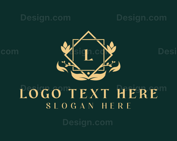 Floral Wreath Wedding Planner Logo