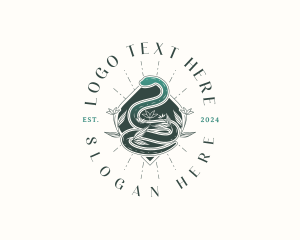 Floral Serpent Snake logo