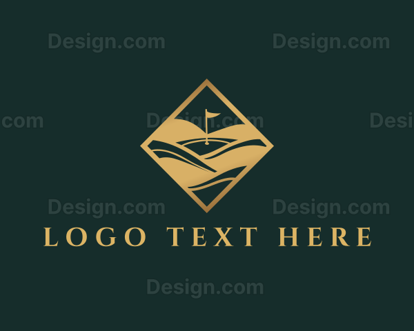 Luxury Gold Golf Logo